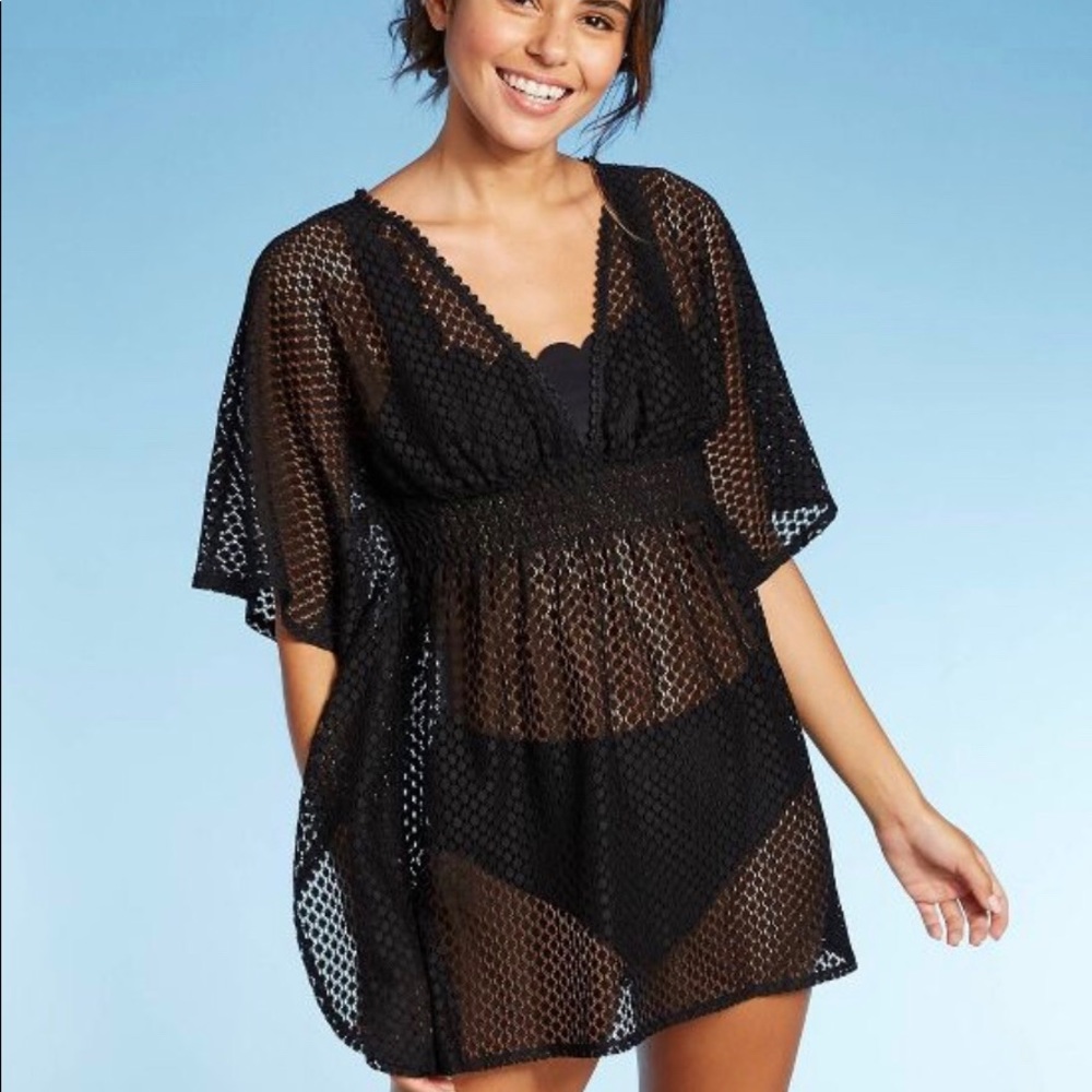 Xhilaration Juniors Crochet Cut Out Back Cover Up